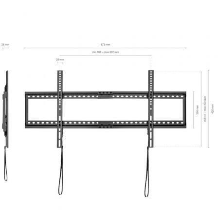 Aisens Soporte ECO Ultra Delgado para TV/Monitor 37-90 Pulgadas, Negro